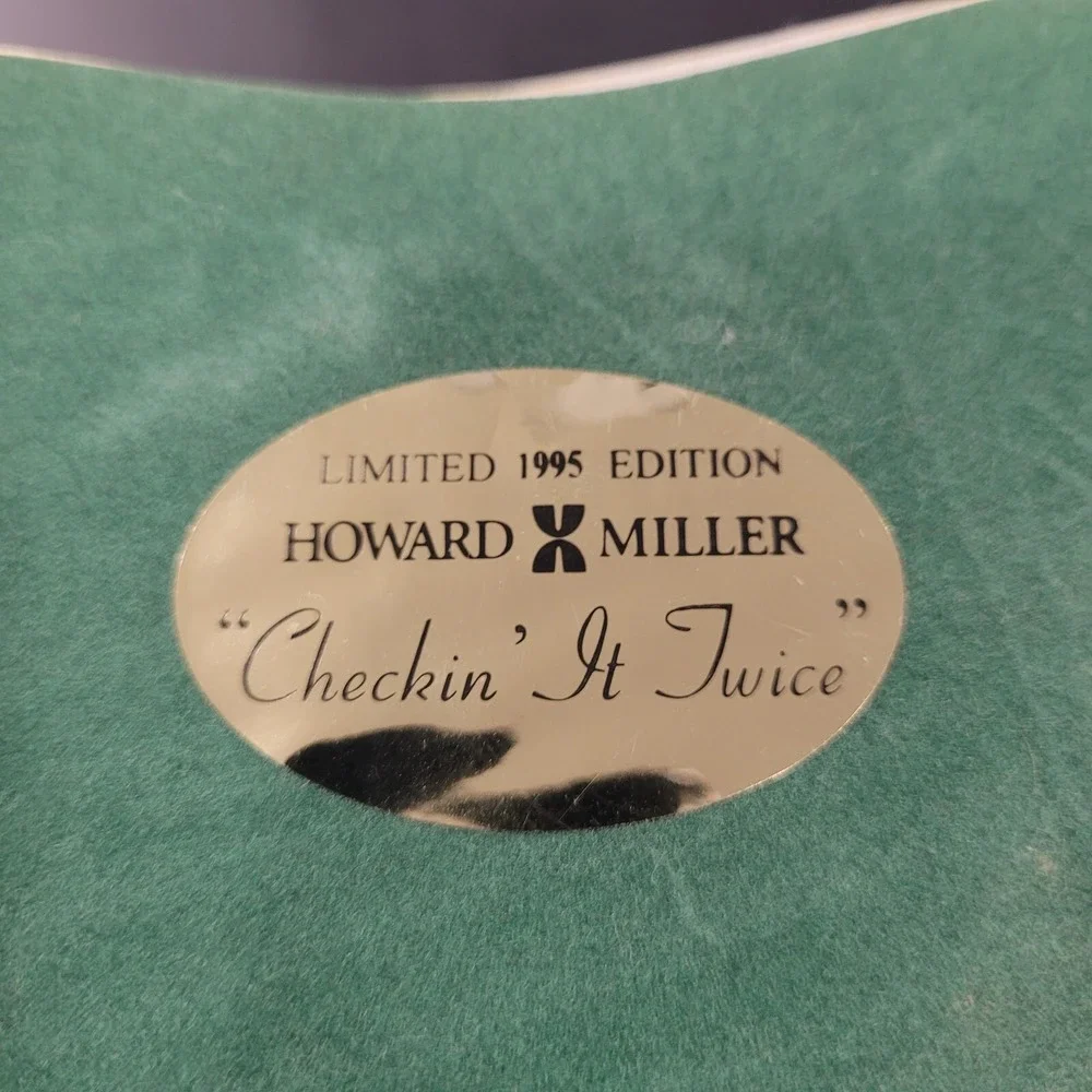 Howard Miller Christmas Clock Checkin It Twice 1995‎ Limited Edition Vtg Santa